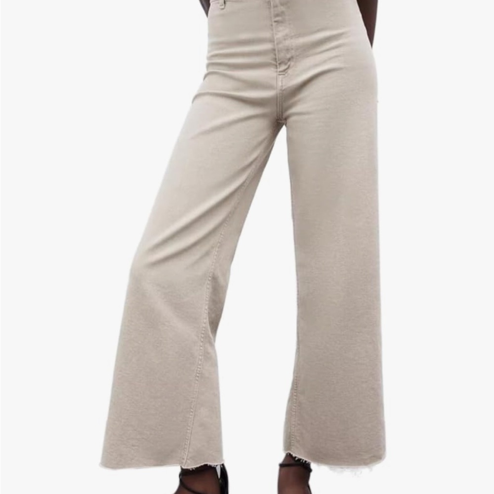 Zara High Rise Women Jeans - Beige
